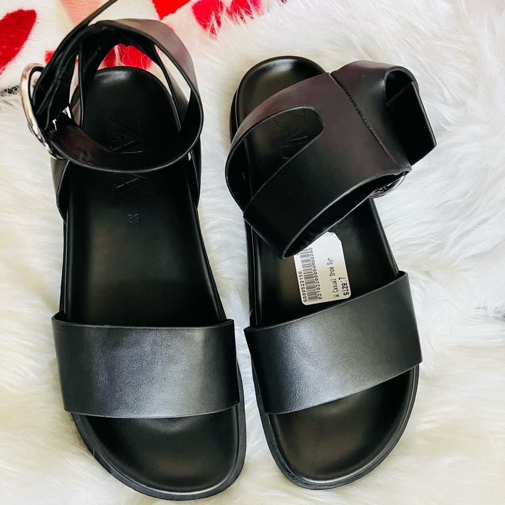 Zara Leather Sandals please look on the picture for shoe size reference.